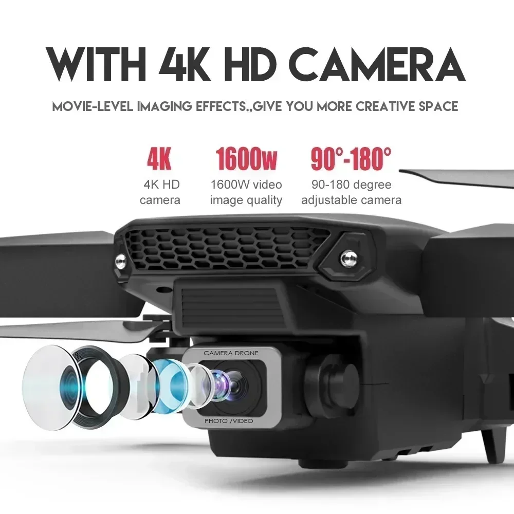 E88 Pro WIFI FPV الطائرة بدون  - مراجعة Drone Camera 4K وسعره